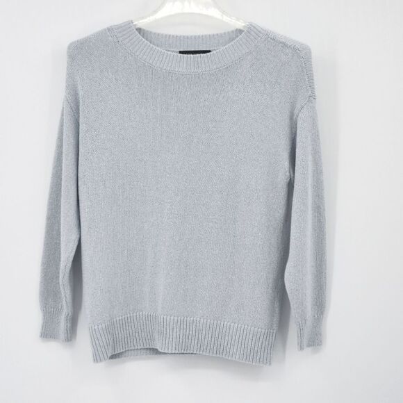 Ann Taylor Crewneck Sweater Womens Size XS Metallic Knit Fall Winter Glam Granny - Picture 1 of 8